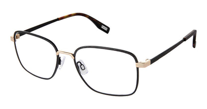EVATIK E-9254 Eyeglasses Black Gold