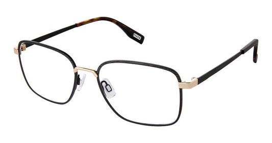 EVATIK E-9254 Eyeglasses Black Gold