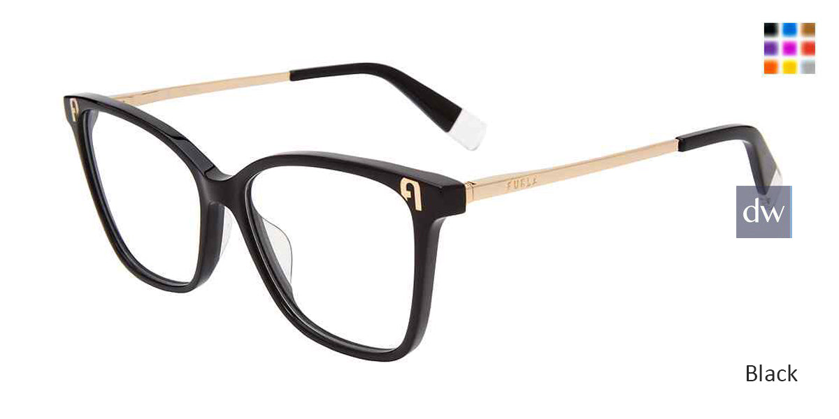 Black Furla VFU543 Eyeglasses