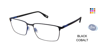 EVATIK E-9264 Eyeglasses BLACK COBALT