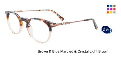 Brown Blue Marbled Crystal Light Brown