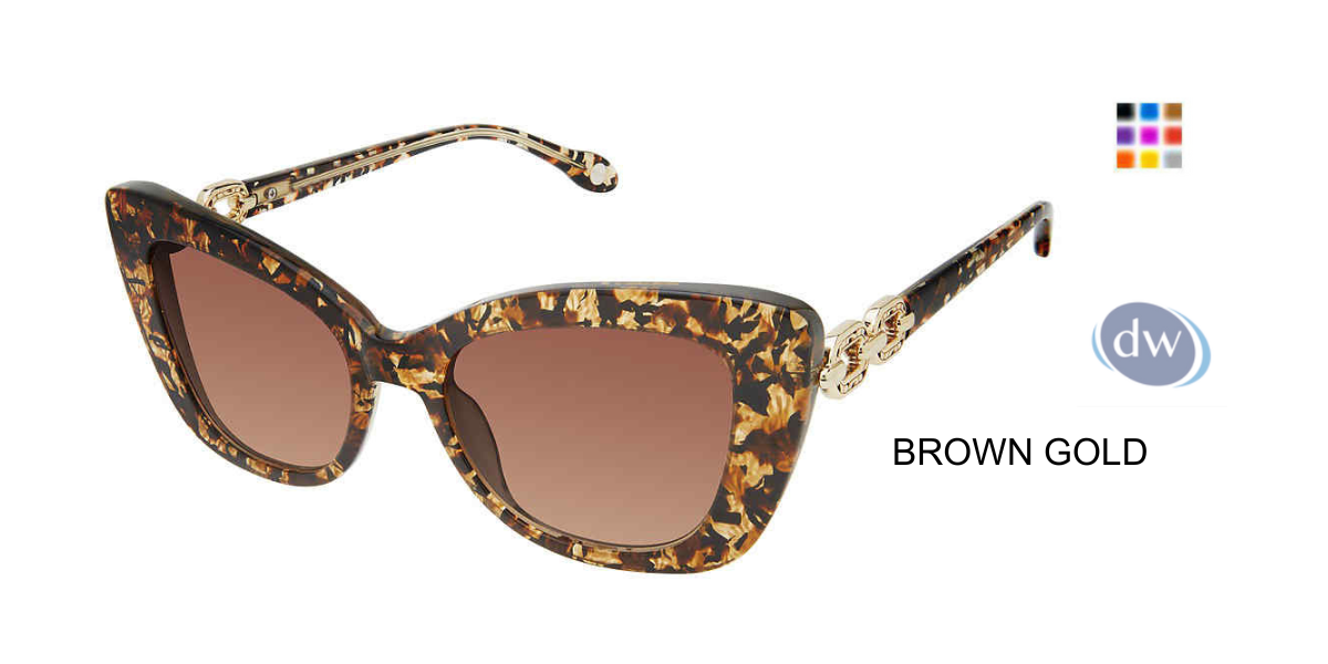 FYSH F-2073 Sunglasses Brown Gold