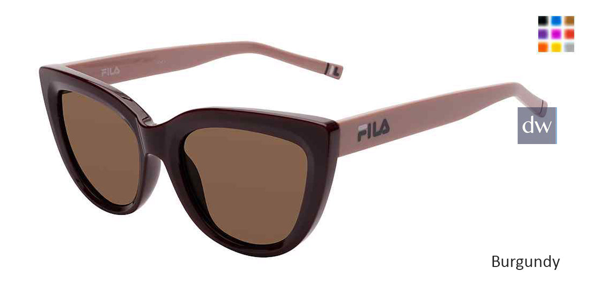 Burgundy Fila SFI282 Sunglasses