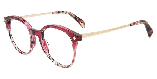 Burgundy (09SJ) Police VPLD25 Eyeglasses.