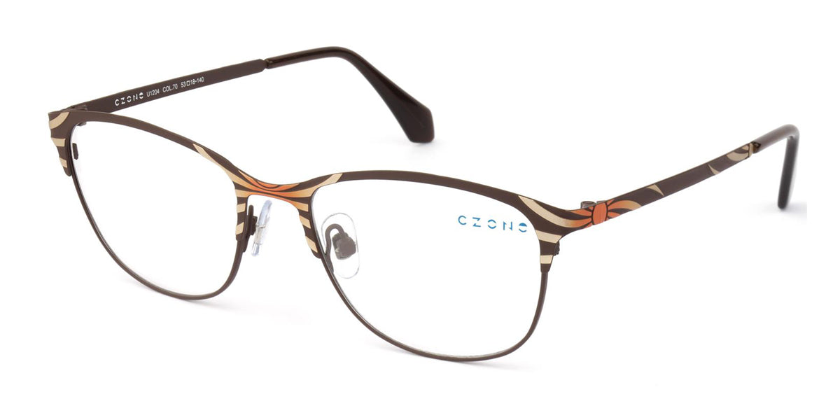 Brown/Orng/Gld (70) C-Zone U1204 Eyeglasses