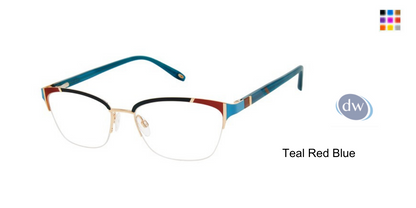 Teal Red Blue              VICTOR GLEMAUD X TURA VGO019 Eyeglasses