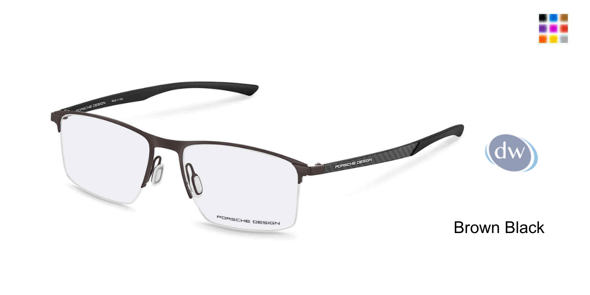 PORSCHE DESIGN P8752 Eyeglasses Brown Black
