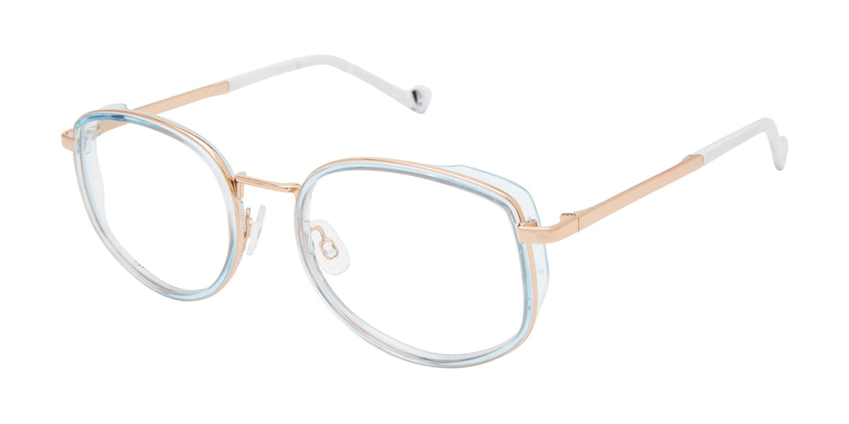 Blue/Rose Gold Mini 741019 Eyeglasses.
