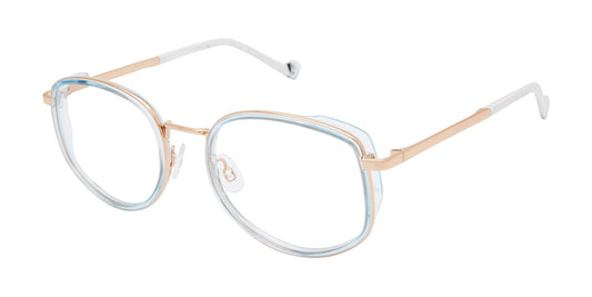 Blue/Rose Gold Mini 741019 Eyeglasses.