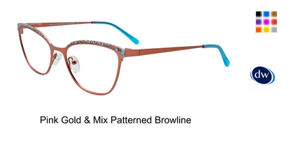 Pink Gold Mix Patterned Browline