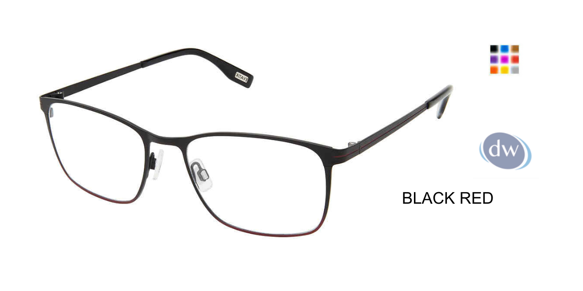 Evatik E-9215 Eyeglasses BLACK RED