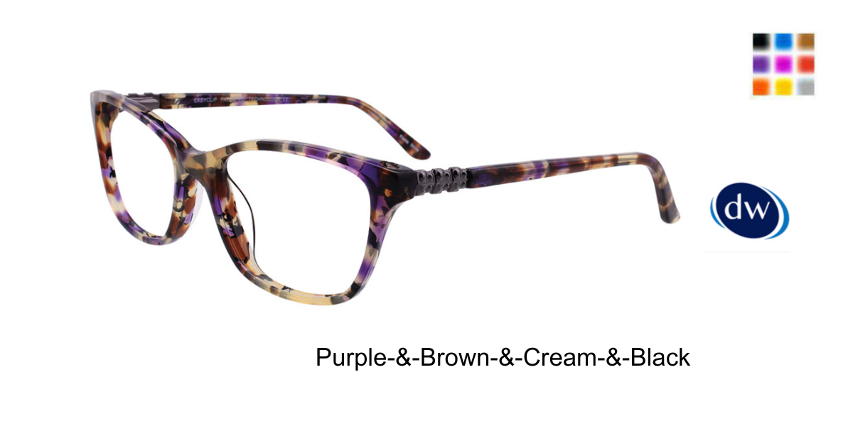 Purple Brown Cream Black