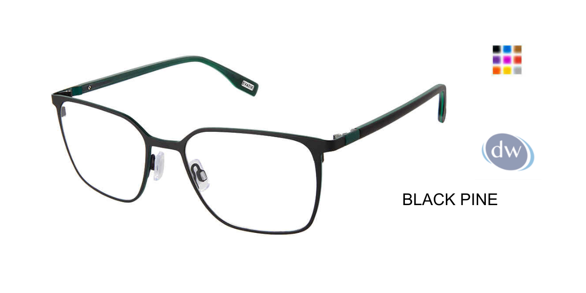 EVATIK E-9263 Eyeglasses BLACK PINE