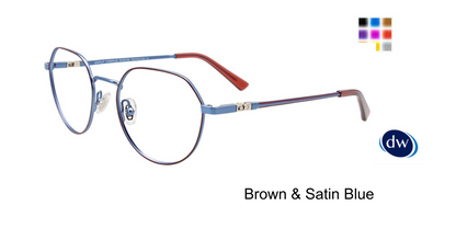 Brown Satin Blue