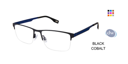 EVATIK E-9238 Eyeglasses Black Cobalt