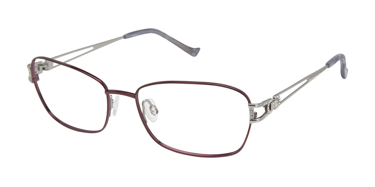 Lilac/White Gold Tura R225 Eyeglasses.