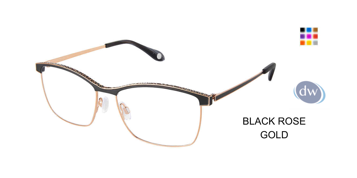 FYSH F-3723 Eyeglasses Black Rose Gold