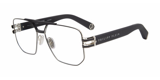 Black Philipp Plein VPP022M Eyeglasses.