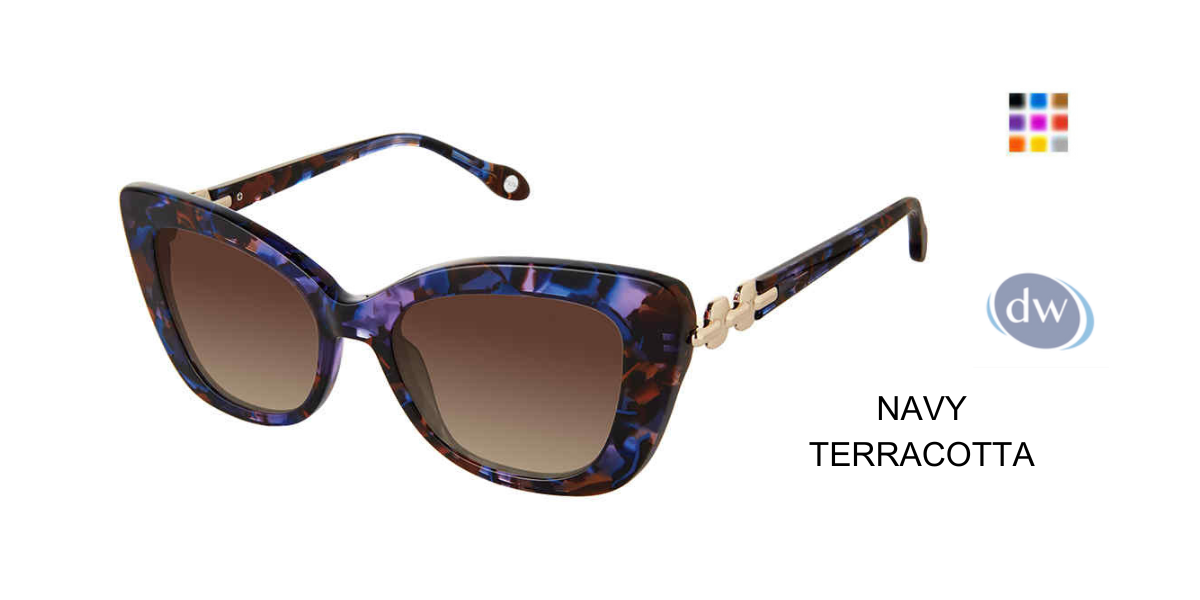 Navy Terracotta FYSH F-2089 Sunglasses
