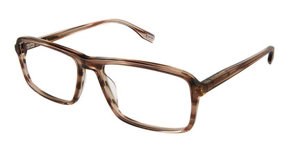 EVATIK E-9258 Eyeglasses Brown Smoke