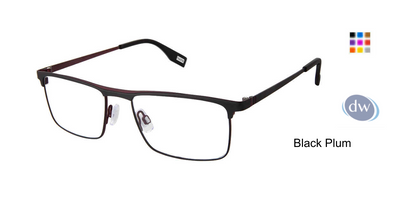 Evatik E-9257 Eyeglasses Black Plum
