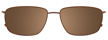 Satin Brown Matt Silver Clip On