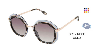 FYSH F-2083 Sunglasses Grey Rose Gold
