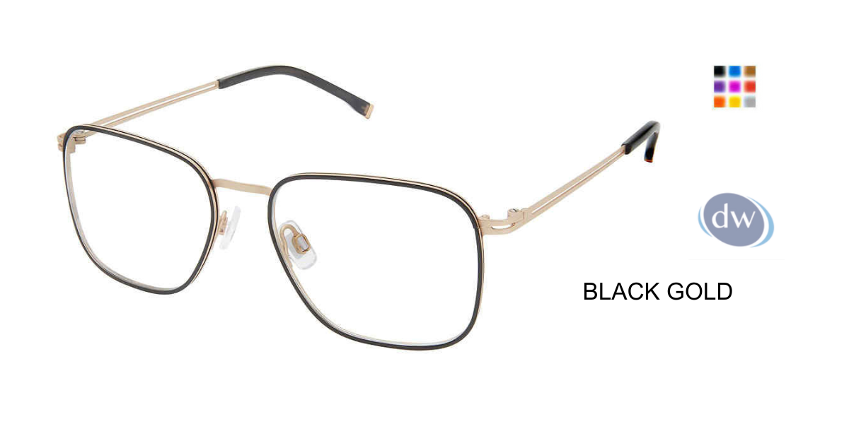 EVATIK E-9222 Eyeglasses BLACK GOLD