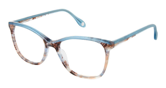 FYSH F-3722 Eyeglasses Ice Blue Rosewood