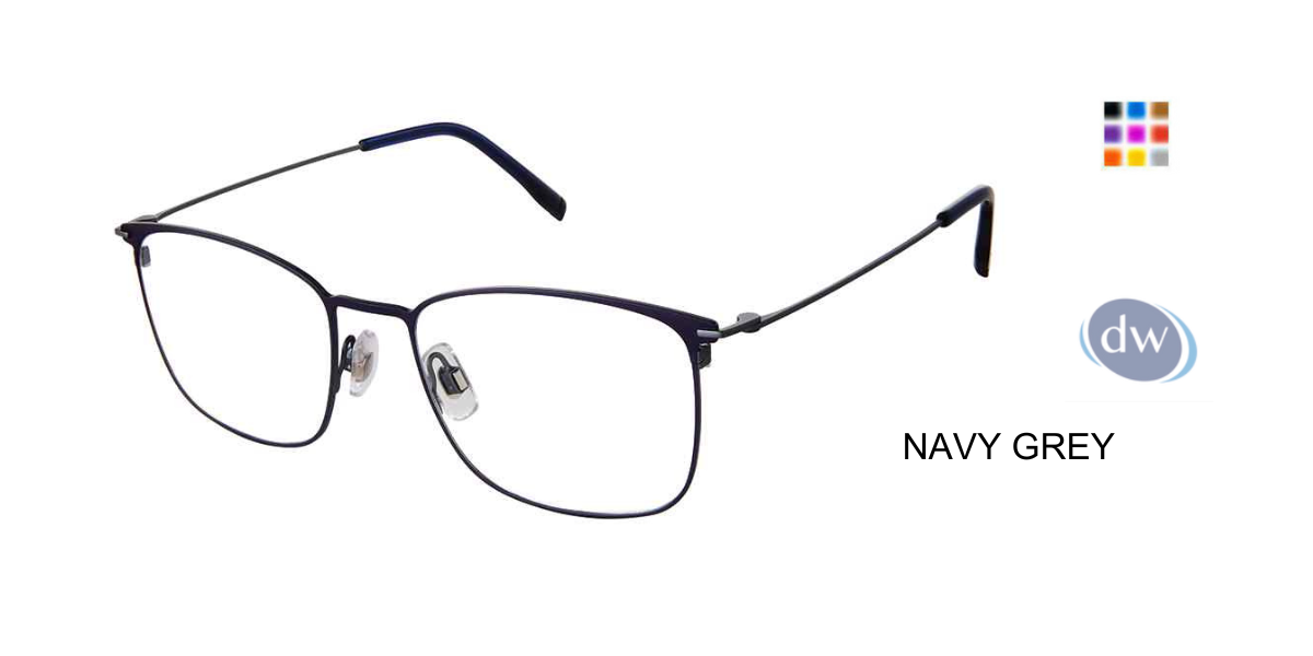EVATIK E-9244 Eyeglasses NAVY GREY