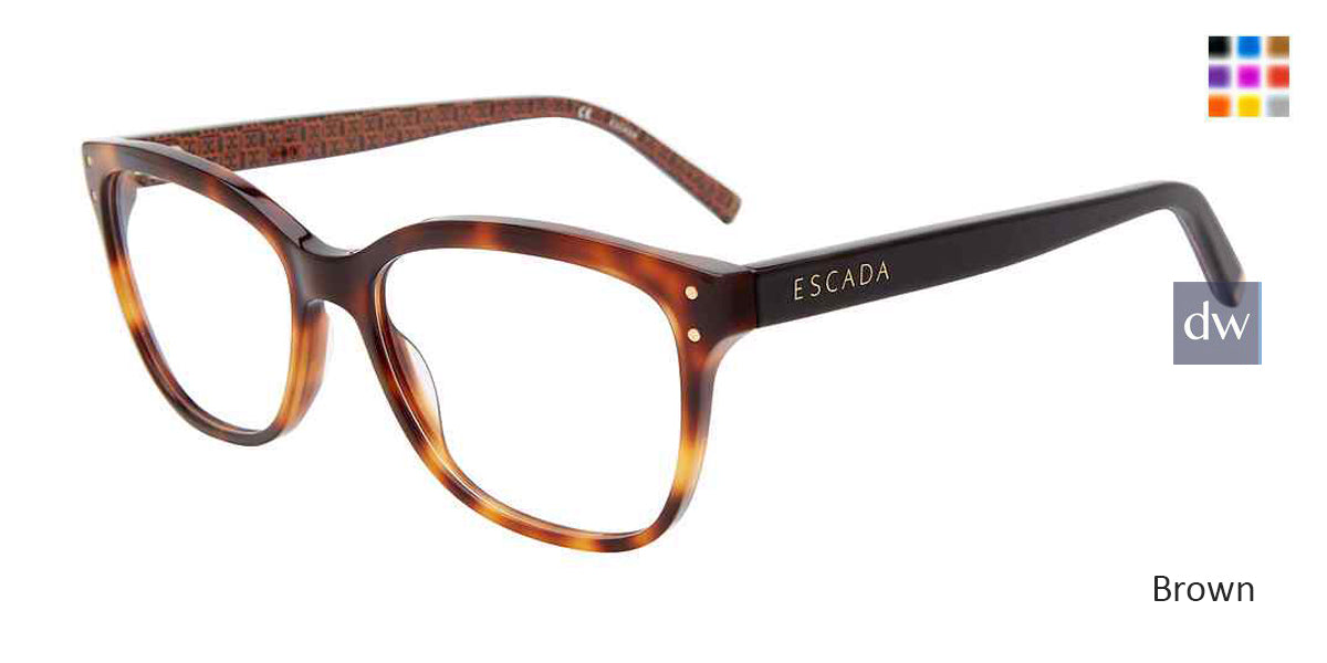 Brown Escada VESC53 Eyeglasses