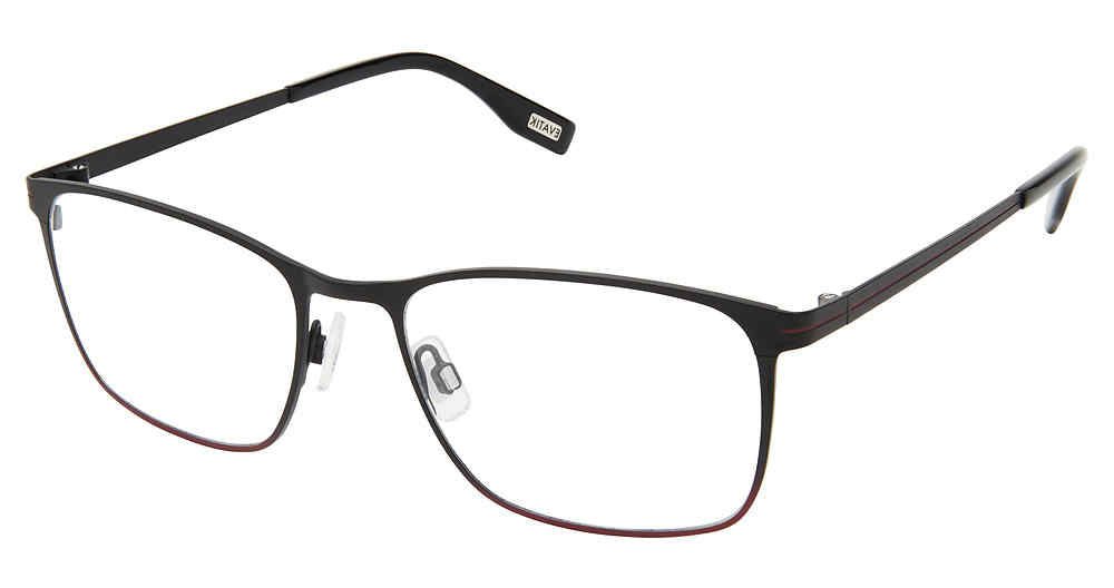 Evatik E-9215 Eyeglasses BLACK RED
