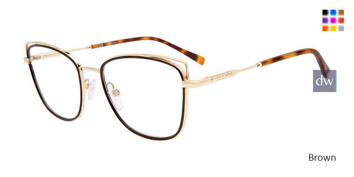 Brown Escada VESC56 Eyeglasses