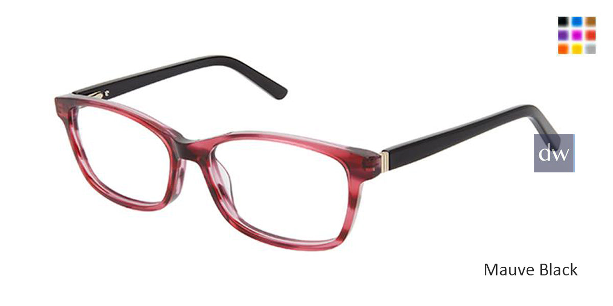 Mauve Black Superflex SF-590 Eyeglasses