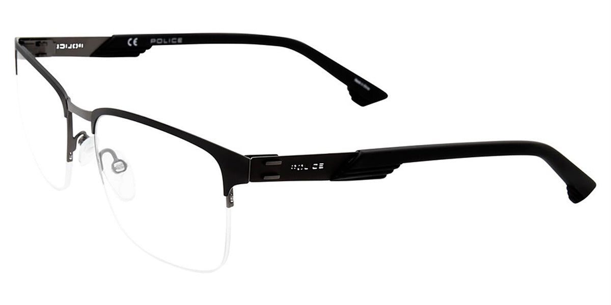 Black (0H38) Police VPL481 Eyeglasses.