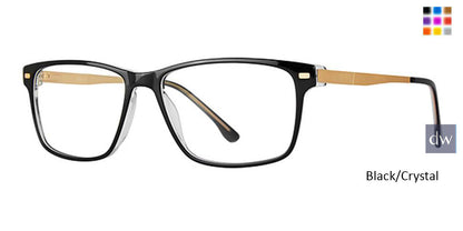 Black/Crystal Vivid Big And Tall 22 Eyeglasses