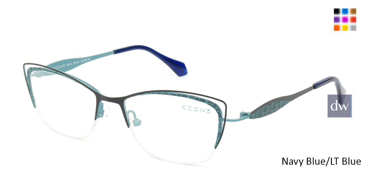 Navy Blue/Blue C-Zone A4133 Eyeglasses.