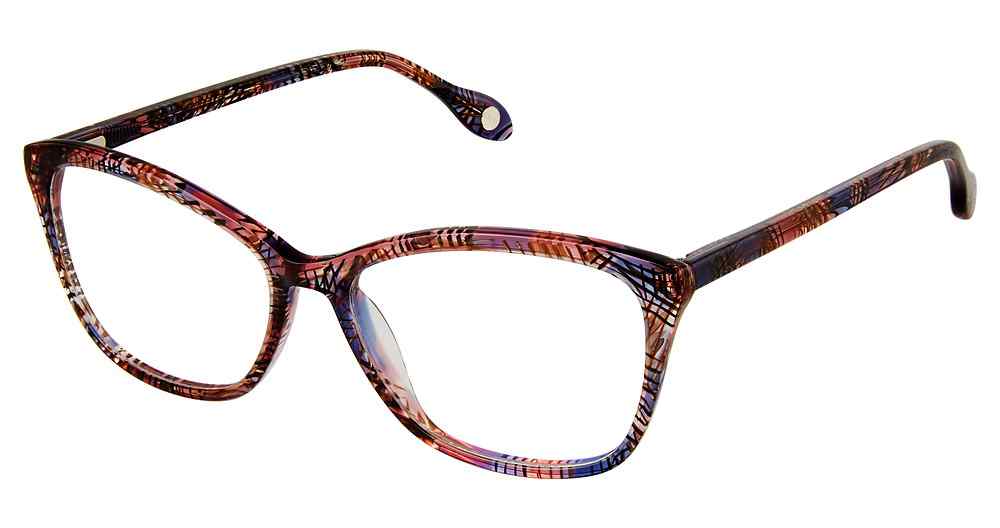 S401-INDIGO-ROSEWOOD Fysh F-3698 Eyeglasses