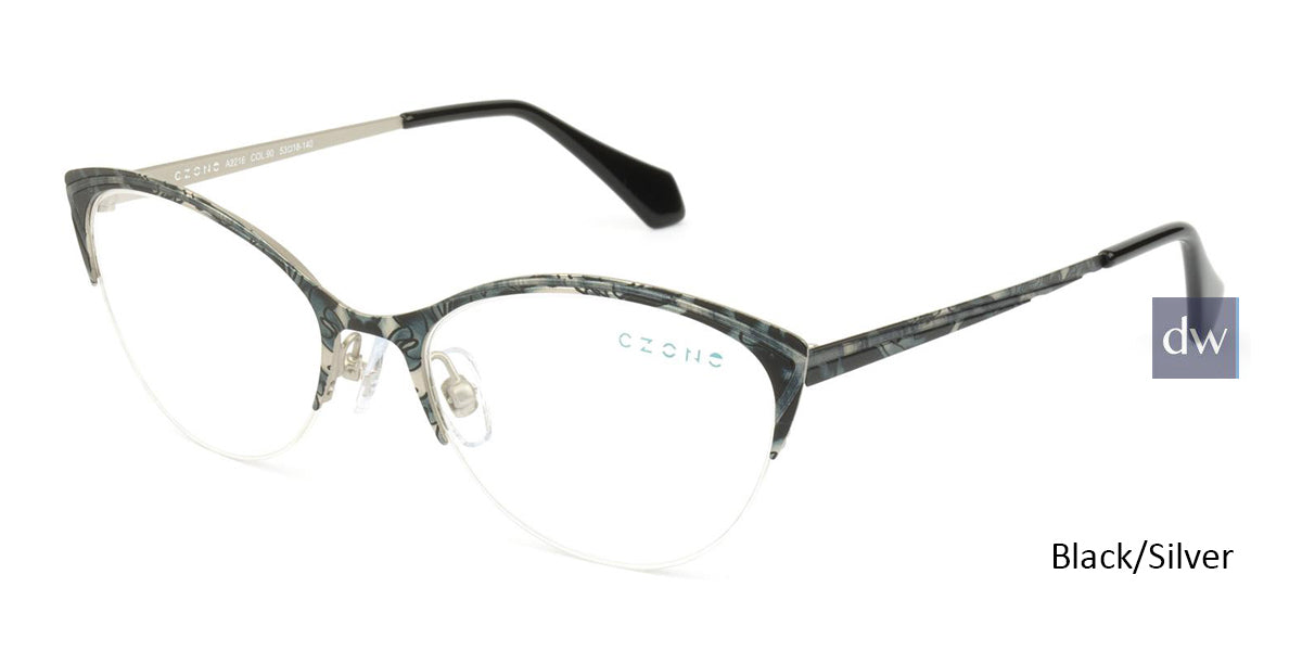 Black/Silver C-Zone A2216 Eyeglasses.