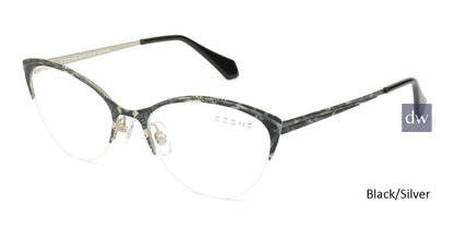 Black/Silver C-Zone A2216 Eyeglasses.