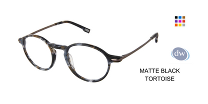 EVATIK E-9260 Eyeglasses Matte Black Tortoise