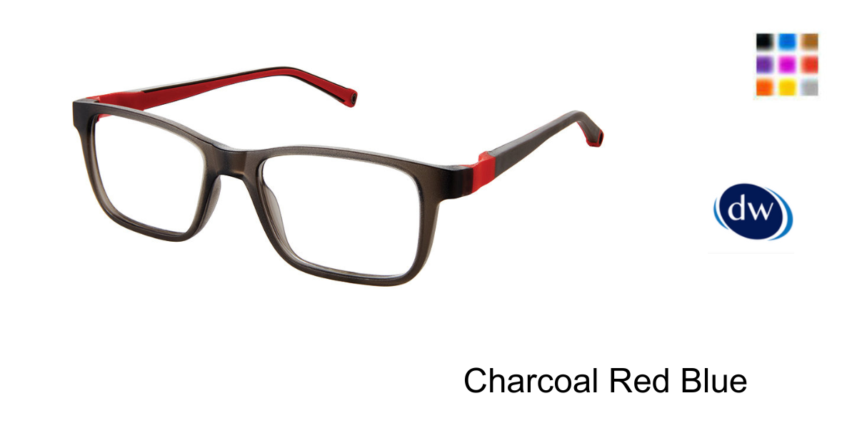 Charcoal Red Blue