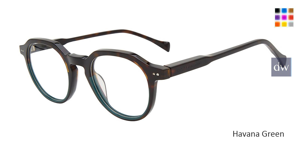 Havana Green Lucky Brand VLBD422 Eyeglasses