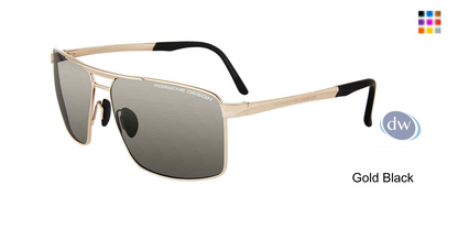 PORSCHE DESIGN P8918 Sunglasses Gold Black