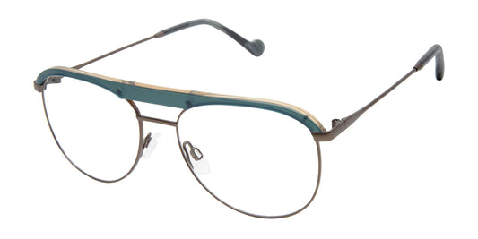 Dark Gunmetal/Olive Mini 764010 Eyeglasses.