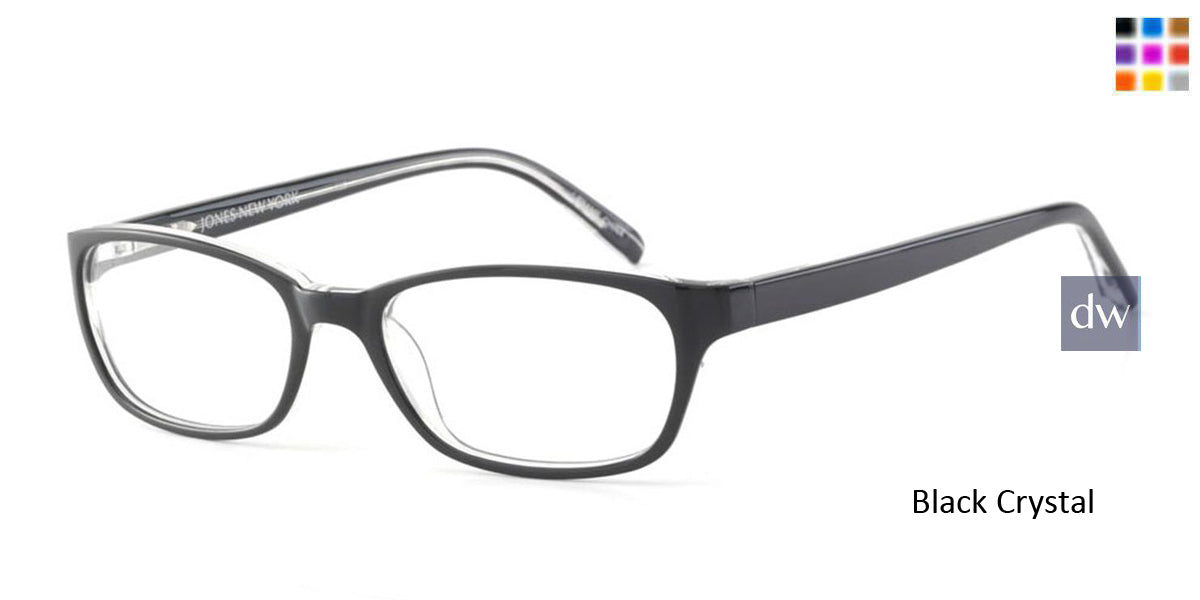 Black Crystal Jones New York J730 Eyeglasses.