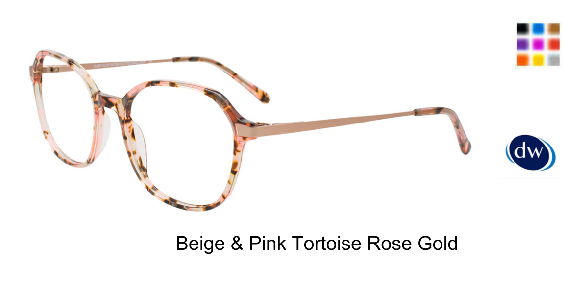 Beige Pink Tortoise Rose Gold