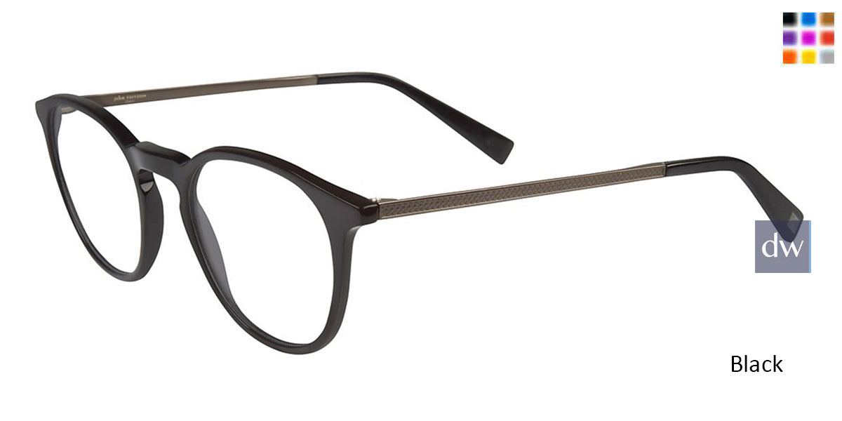 Black John Varvatos V371 Eyeglasses.
