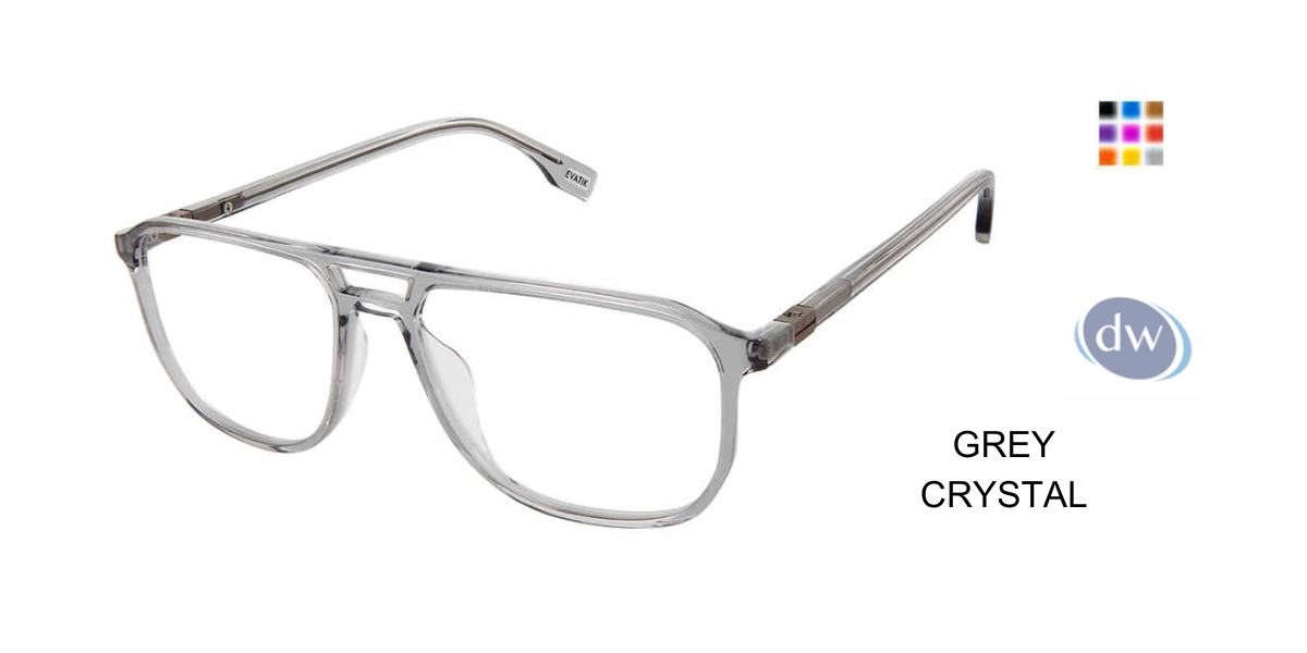 EVATIK E-9261 Eyeglasses Grey Crystal
