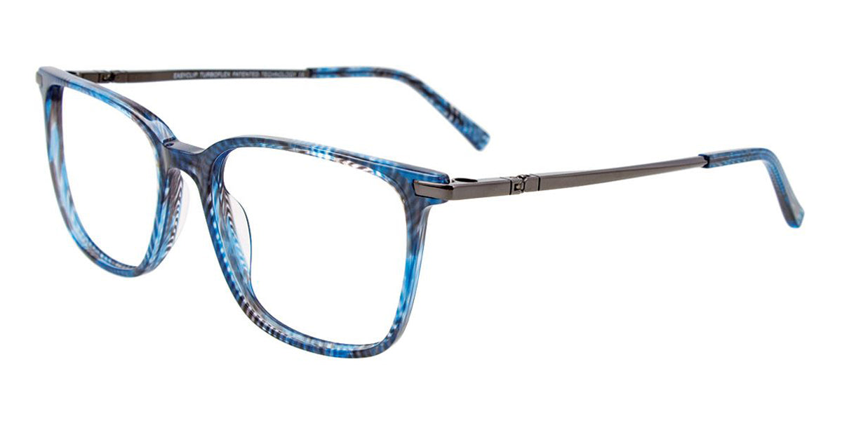 Blue Black Crystal Marbled